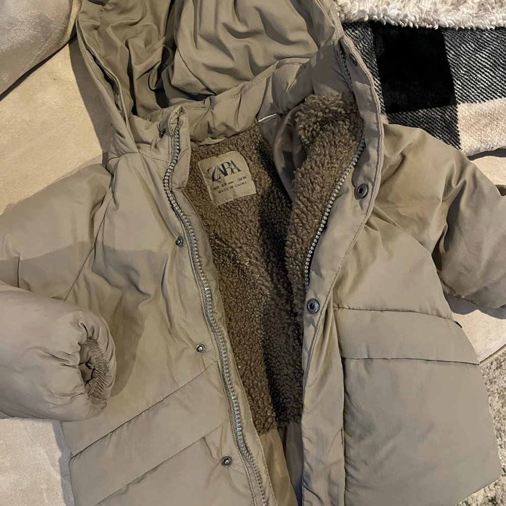 Zara Kids Beige Puffer Coat